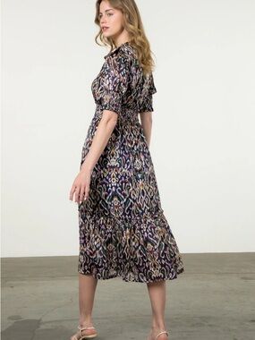 THML Jodie smocked waist tiered dress